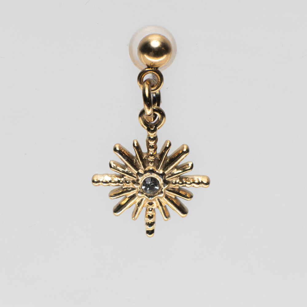 Shinny Star Pendant Shoe Charm - Gold||Étoile brillante breloque à chaussures pendentif - Or