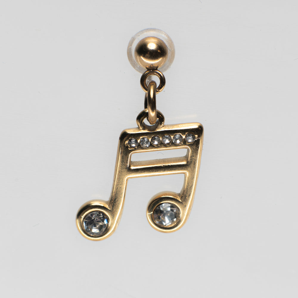 Music Pendant Shoe Charm - Gold||Musique breloque à chaussures pendentif - Or