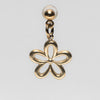 Flower Pendant Shoe Charm - Gold||Fleur breloque à chaussures pendentif - Or