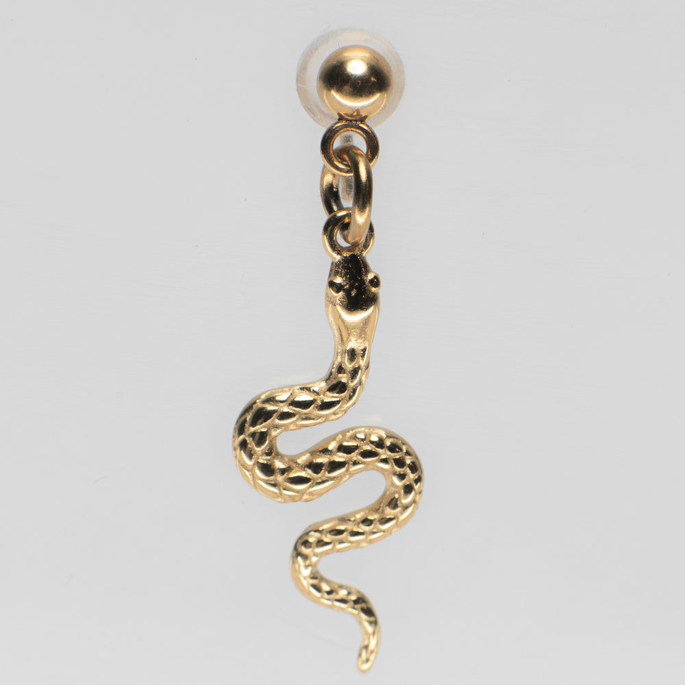 Snake Pendant Shoe Charm - Gold||Serpent breloque à chaussures pendentif - Or