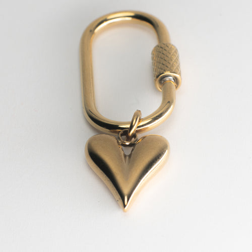 Long Heart Adjustable Loop Shoe Charm - Gold||Coeur breloque à chaussures ajustable - Or