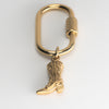 Cowboy Boot Adjustable Loop Shoe Charm - Gold||Botte de cowboy breloque à chaussures ajustable - Or