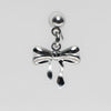 Bow Pendant Shoe Charm - Silver||Boucle breloque à chaussures pendentif - Argent