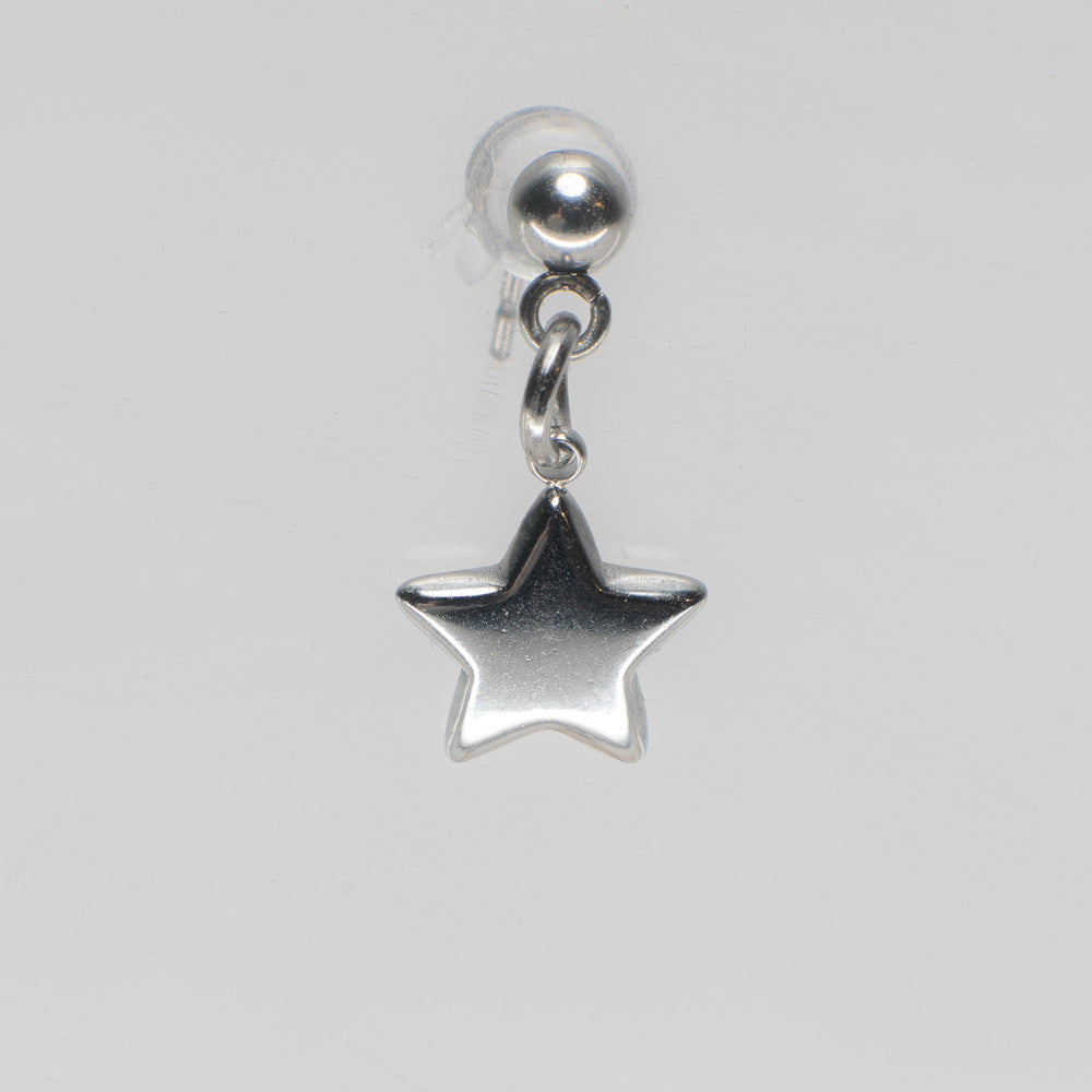 Small Star Pendant Shoe Charm - Silver||Petite étoile breloque à chaussures pendentif - Argent