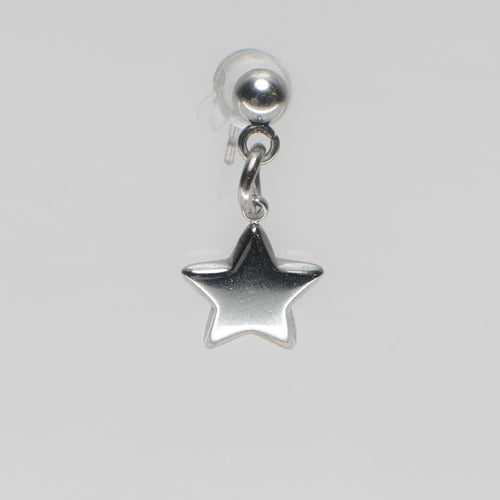 Small Star Pendant Shoe Charm - Silver||Petite étoile breloque à chaussures pendentif - Argent