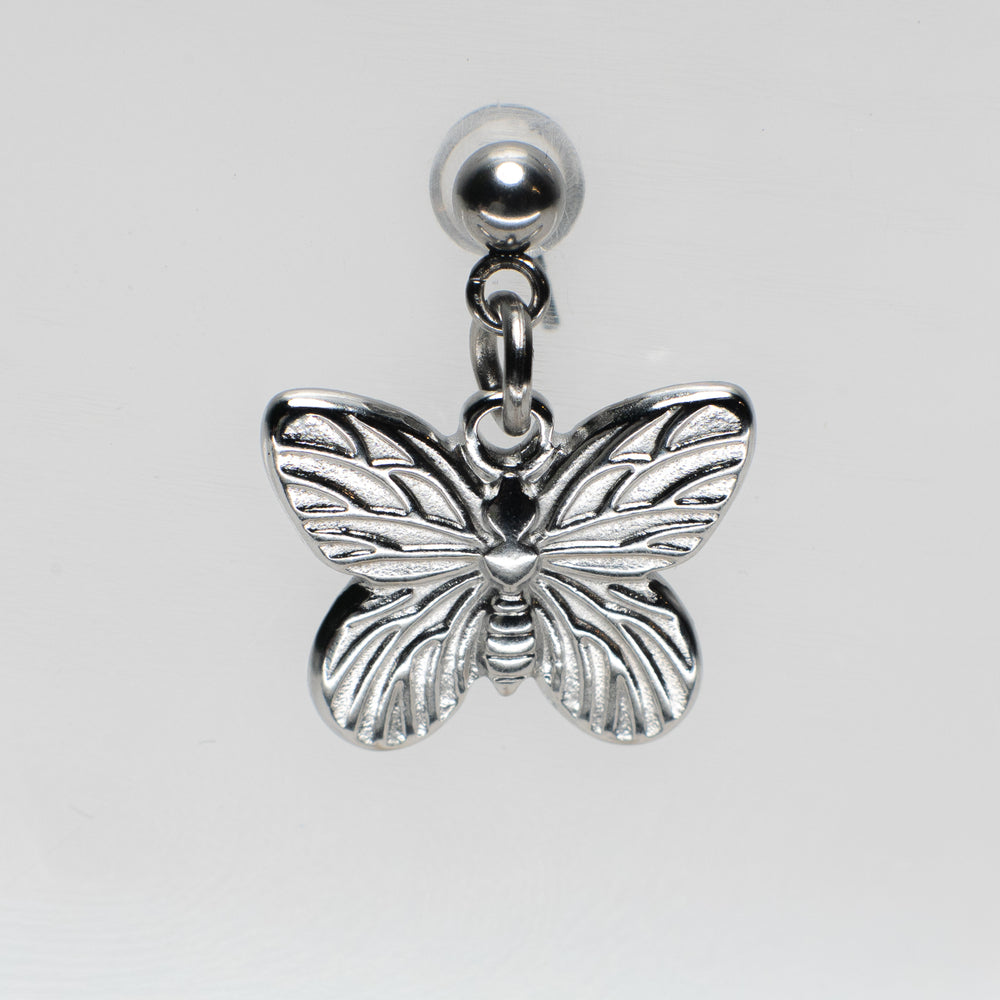 Butterfly Pendant Shoe Charm - Silver||Papillon breloque à chaussures pendentif - Argent