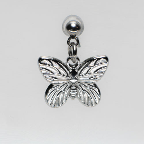 Butterfly Pendant Shoe Charm - Silver||Papillon breloque à chaussures pendentif - Argent