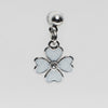 Clover Pendant Shoe Charm - Silver||Trèfle breloque à chaussures pendentif - Argent