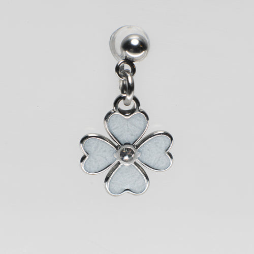 Clover Pendant Shoe Charm - Silver||Trèfle breloque à chaussures pendentif - Argent