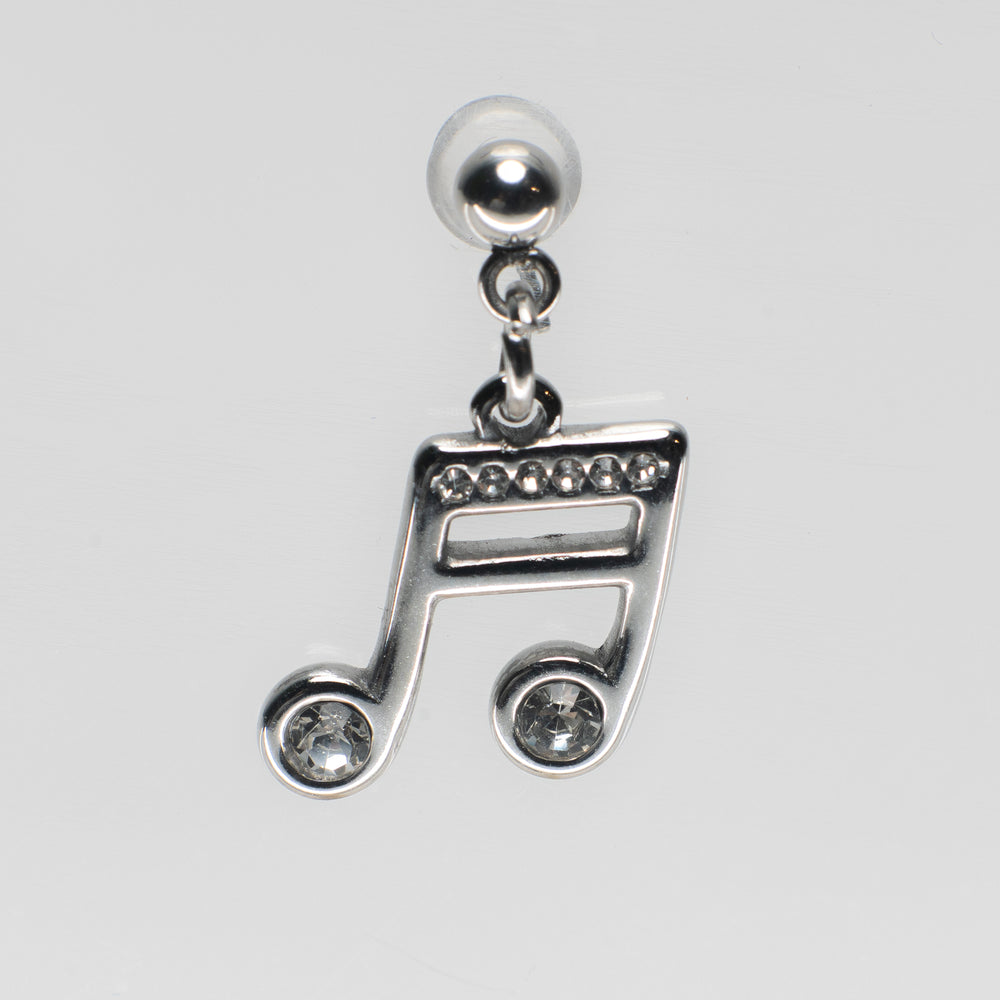Music Pendant Shoe Charm - Silver||Musique breloque à chaussures pendentif - Argent