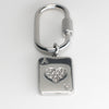 Card Adjustable Loop Shoe Charm - Silver||Carte breloque à chaussures ajustable - Argent