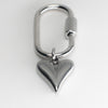 Long Heart Adjustable Loop Shoe Charm - Silver||Coeur breloque à chaussures ajustable - Argent