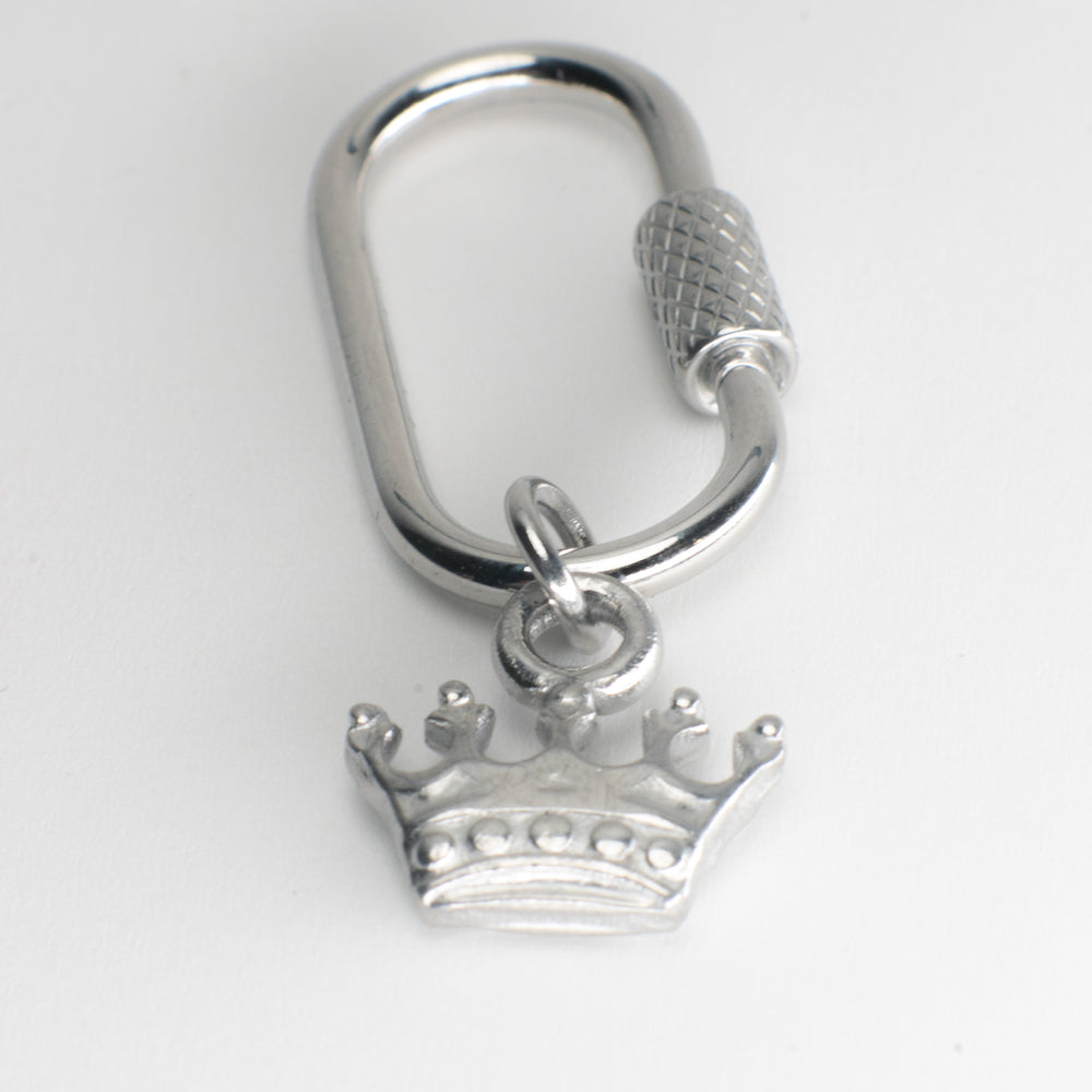 Crown Adjustable Loop Shoe Charm - Silver||Couronne breloque à chaussures ajustable - Argent