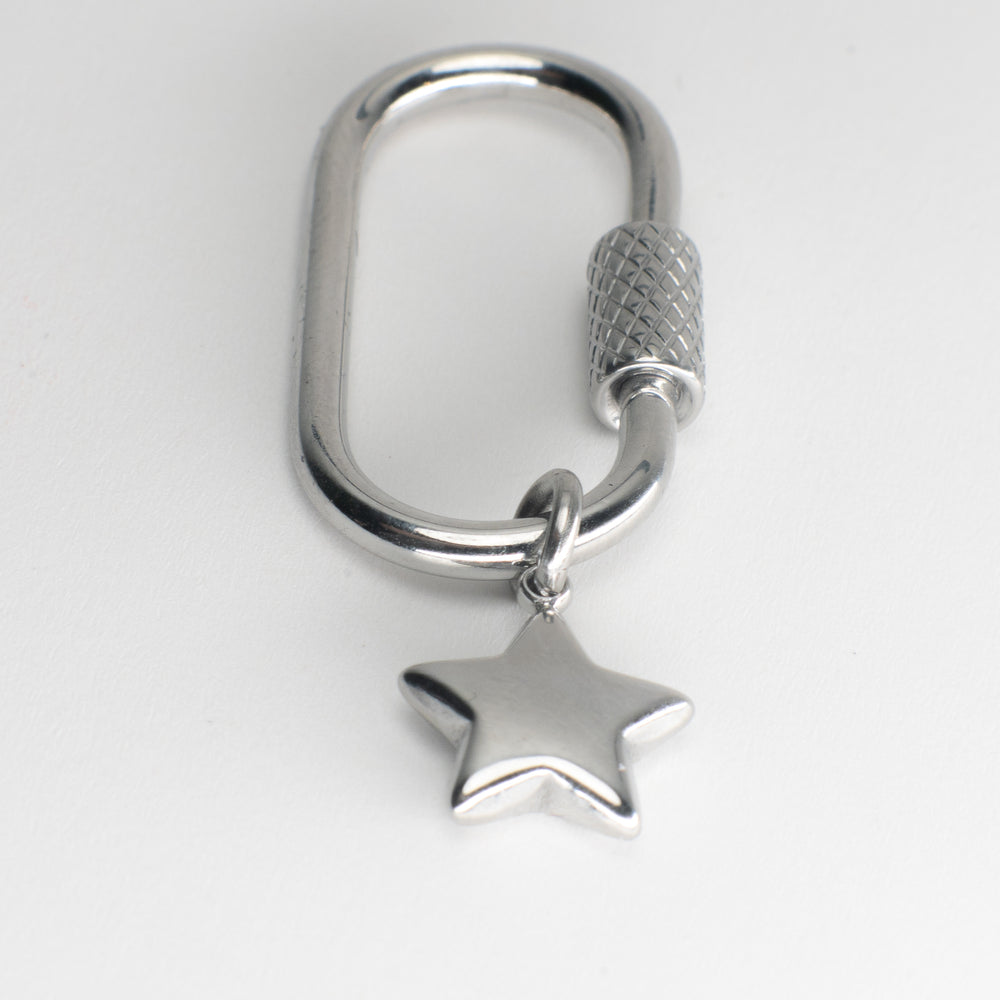Small Star Adjustable Loop Shoe Charm - Silver||Étoile breloque à chaussures ajustable - Argent