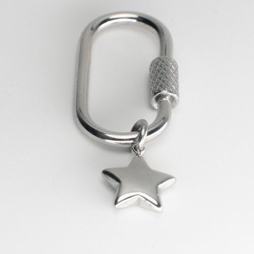 Small Star Adjustable Loop Shoe Charm - Silver||Étoile breloque à chaussures ajustable - Argent
