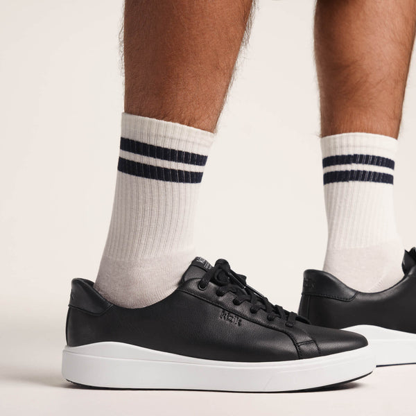 Men's Vegas 2 - Black/White Leather||Vegas 2 pour homme - Cuir Black/White
