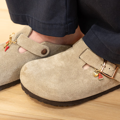 Pearl Adjustable Loop Shoe Charm - Gold||Perle breloque à chaussures ajustable - Or