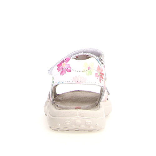 Dock - White with flowers Leather||Dock - Cuir blanc à fleurs