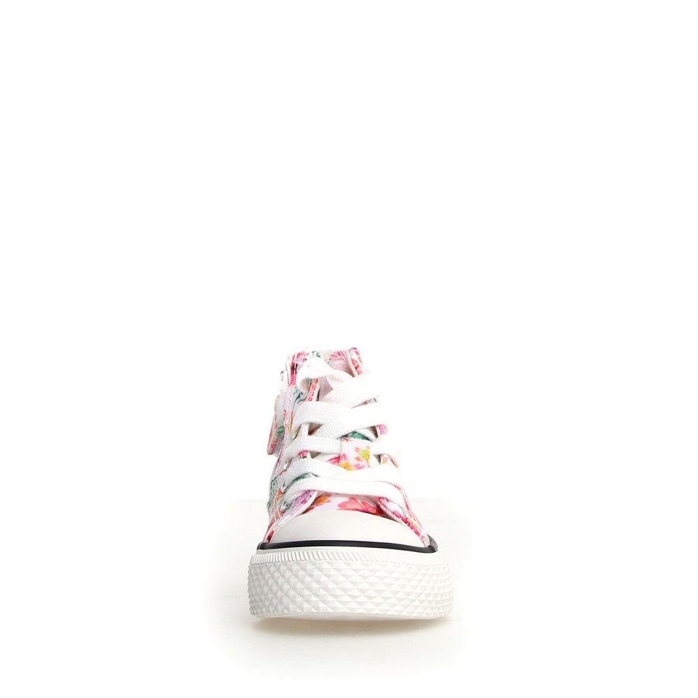 Ylfas - Canvas Delave Hawaii White-Fuchsia-Multi||Ylfas - Canvas délavé blanc-fuchsia-multicolore