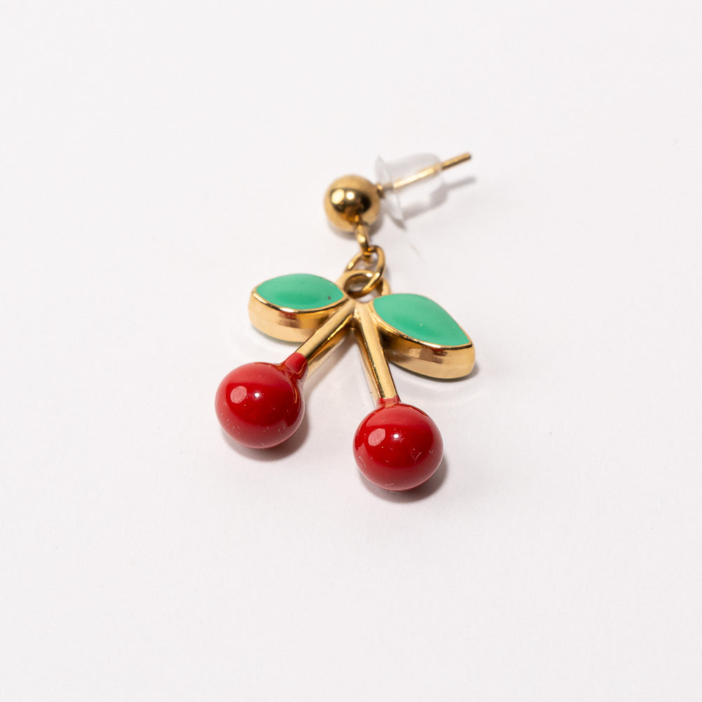 Cherries Pendant Shoe Charm - Gold||Cerises breloque à chaussures pendentif - Or