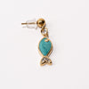 Fish Pendant Shoe Charm - Gold||Poisson breloque à chaussures pendentif - Or