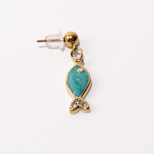 Fish Pendant Shoe Charm - Gold||Poisson breloque à chaussures pendentif - Or