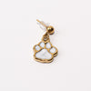 Paw Pendant Shoe Charm - Gold||Empreinte breloque à chaussures pendentif - Or