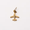 Plane Pendant Shoe Charm - Gold||Avion breloque à chaussures pendentif - Or