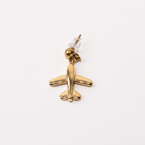 Plane Pendant Shoe Charm - Gold||Avion breloque à chaussures pendentif - Or