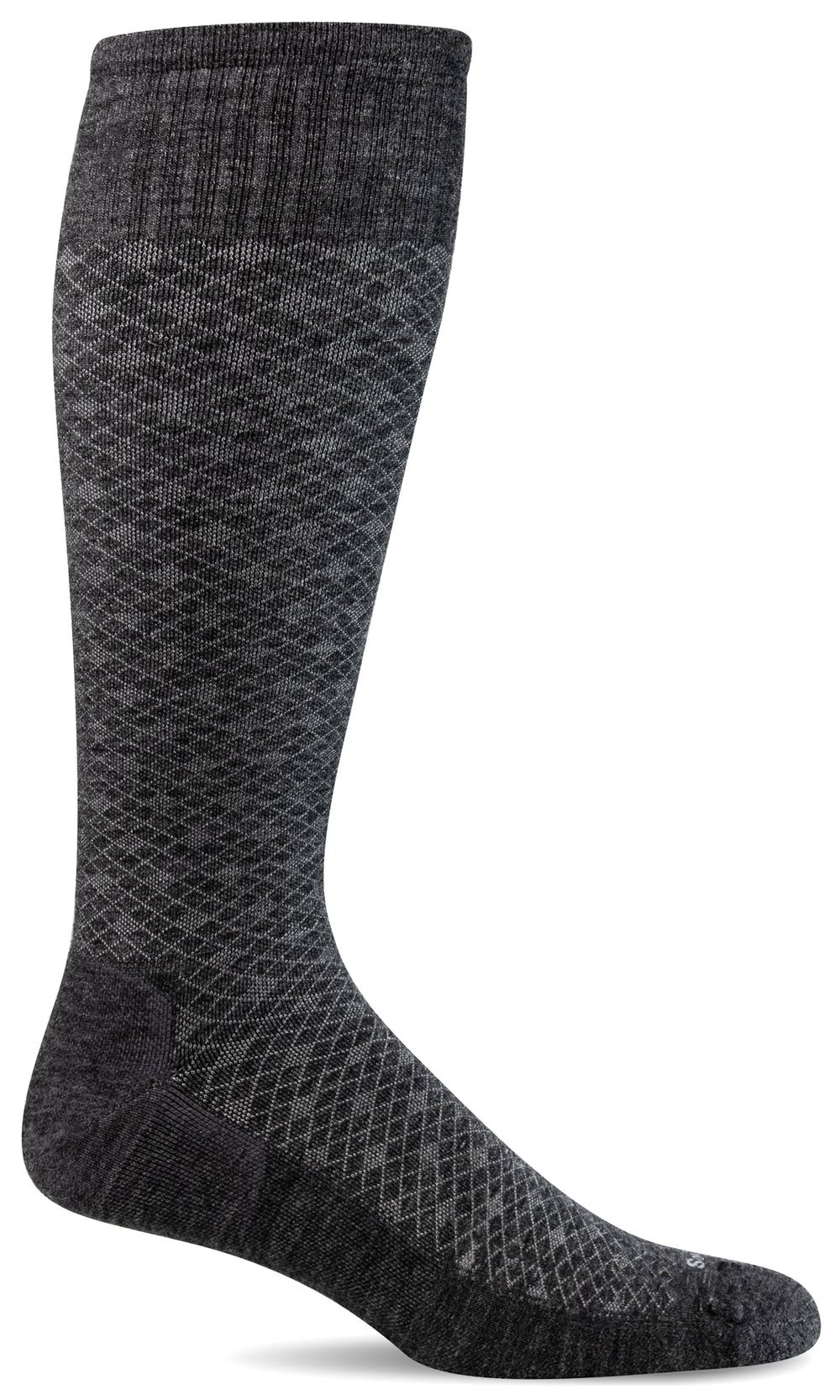 Featherweight Men Knee-High - Charcoal Moderate Compression (15-20mmHg)