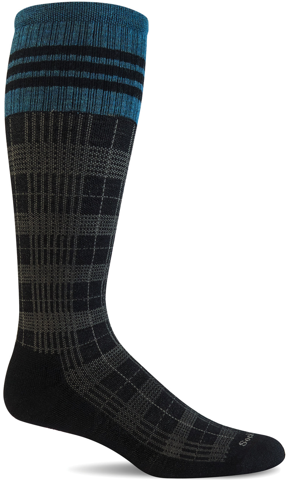 Tartan Knee-High - Black Firm Compression (20-30mmHG)||Tartan aux genoux - Compression ferme (20-30 mmHg) noir