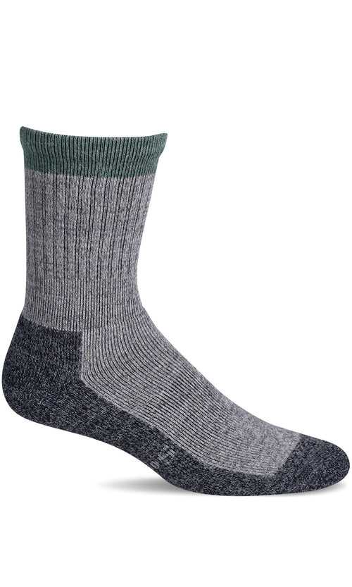 Trail Blazer Crew Men - Light Grey Moderate Compression (15-20mmHg)