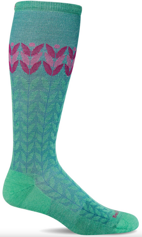 Bean Stalk Knee-High - Spearmint Moderate Compression (15-20mmHg)