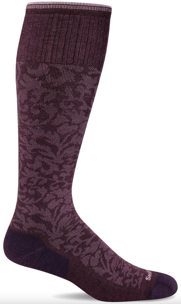 Damask Knee-High - Blackberry Moderate Compression (15-20mmHg)