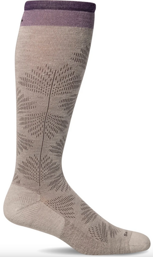 Full Floral Knee-High Women - Natural Moderate Compression (15-20mmHg)