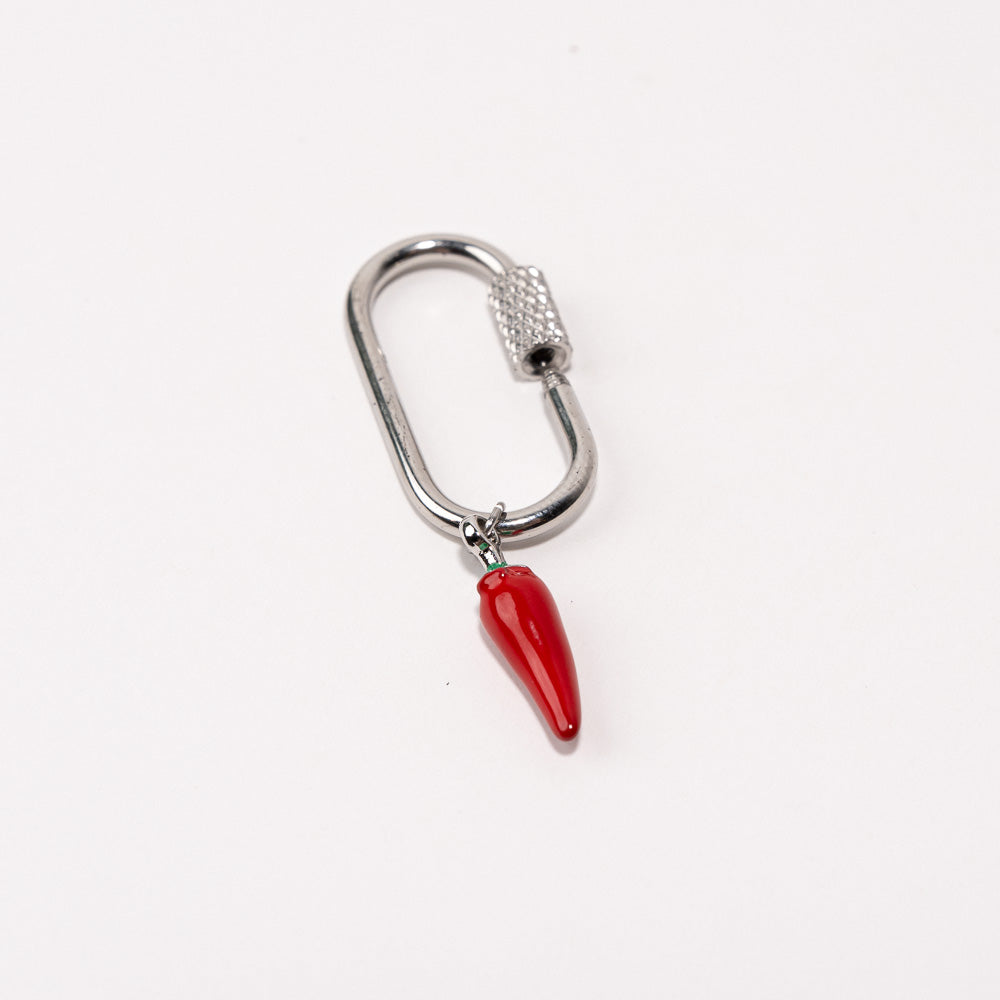 Chili Adjustable Loop Shoe Charm - Silver||Chili breloque à chaussures ajustable - Argent