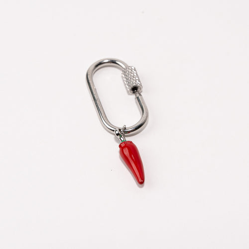 Chili Adjustable Loop Shoe Charm - Silver||Chili breloque à chaussures ajustable - Argent