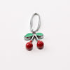 Cherries Fixed Loop Shoe Charm - Silver||Cerises breloque à chaussures à glisser - Argent