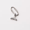 Whale Fixed Loop Shoe Charm - Silver||Baleine breloque à chaussures à glisser - Argent