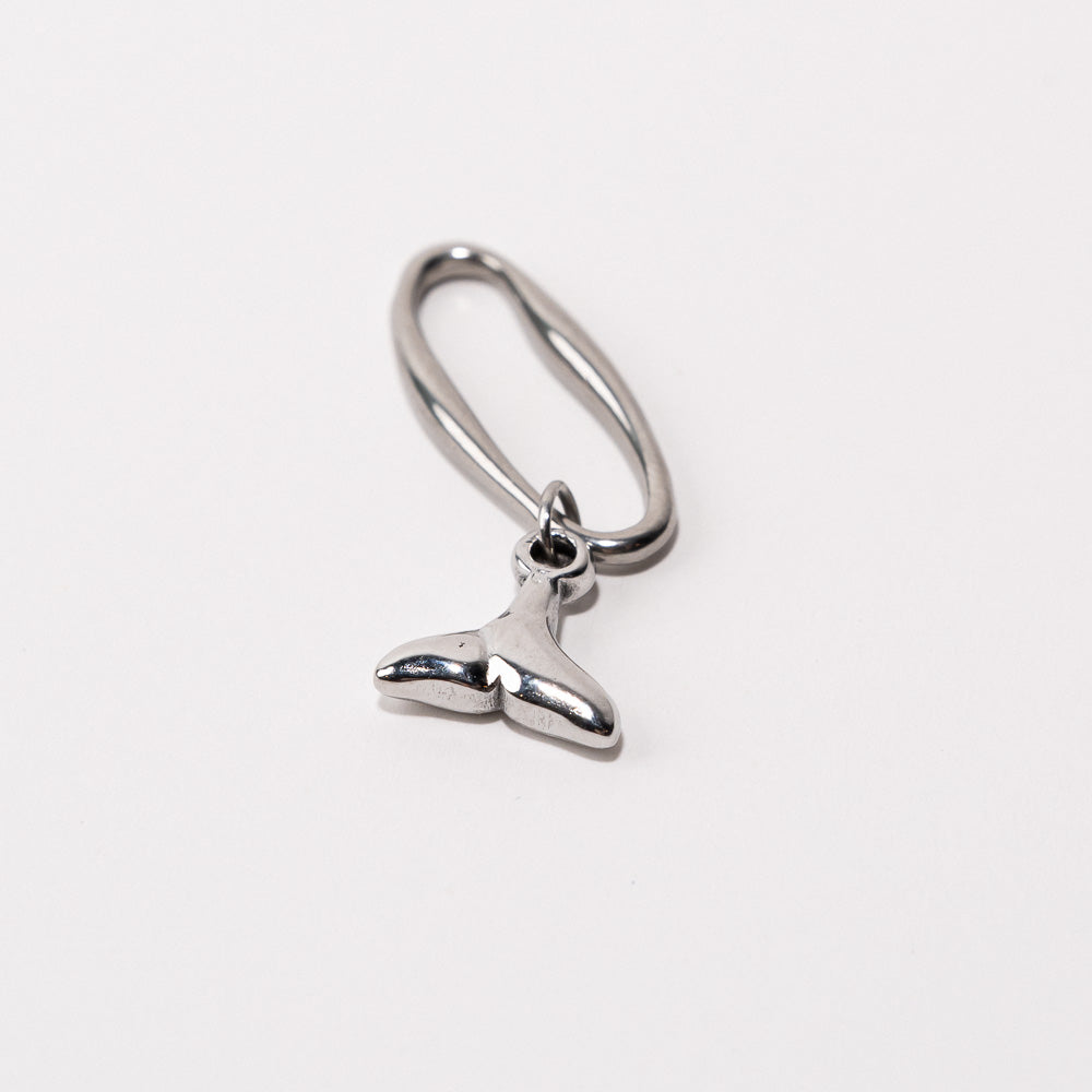 Whale Fixed Loop Shoe Charm - Silver||Baleine breloque à chaussures à glisser - Argent