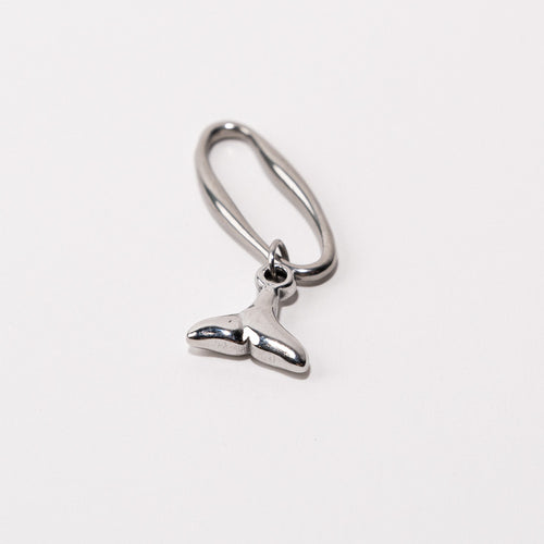 Whale Fixed Loop Shoe Charm - Silver||Baleine breloque à chaussures à glisser - Argent