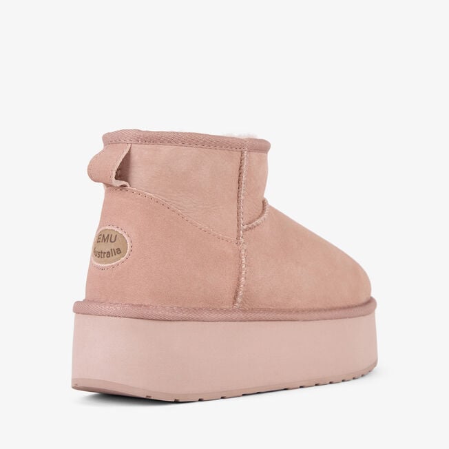 Stinger Micro Flatform - Cameo Rose Shearling||Stinger Micro Flatform - Fourrure rose caméo