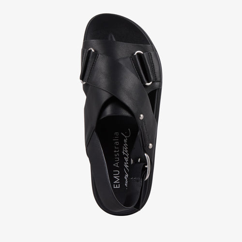 Faye - Black Leather||Faye - Cuir noir