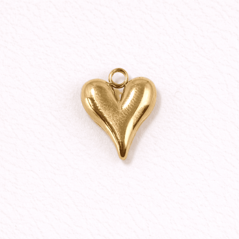 Long Heart Adjustable Loop Shoe Charm - Gold||Coeur breloque à chaussures ajustable - Or