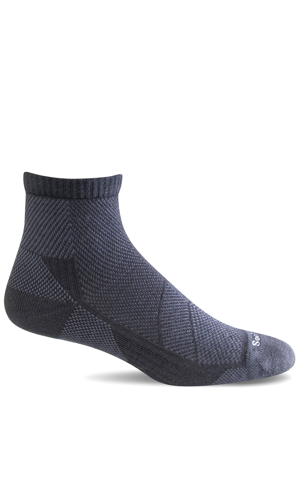 Elevate Quarter Men - Black Moderate Compression (15-20mmHg)