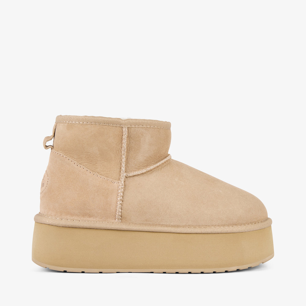 Stinger Micro Flatform - Sand Shearling||Stinger Micro Flatform - Fourrure sable