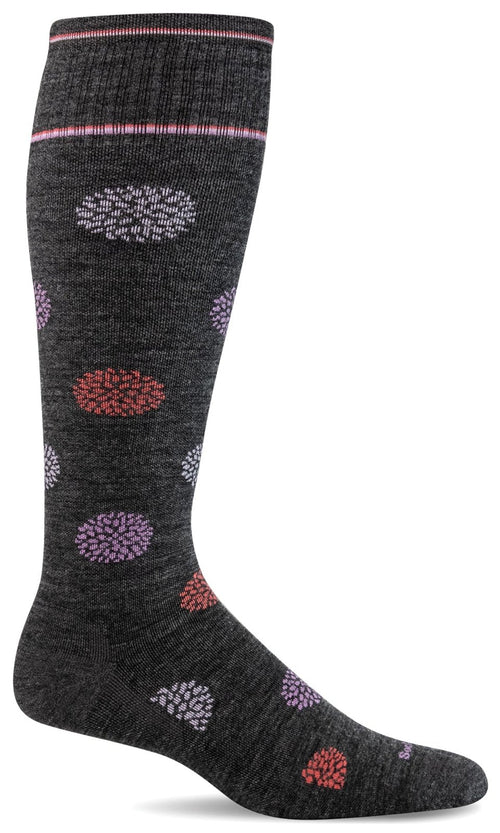 Full Bloom Knee-High - Charcoal Moderate Compression (15-20mmHg)