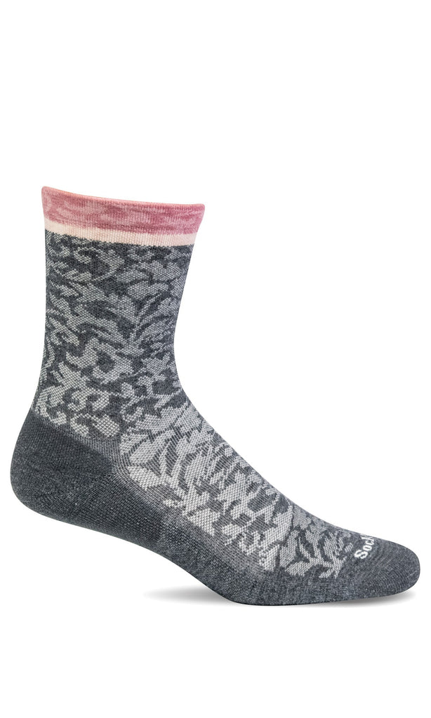 Plantar Cush Crew Women - Charcoal Plantar Relief||Plantar Cush mi-mollet pour femmes - Charbon soulagement plantaire