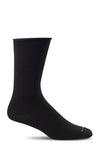 Plantar Ease Crew Women - Black Solid Plantar Relief