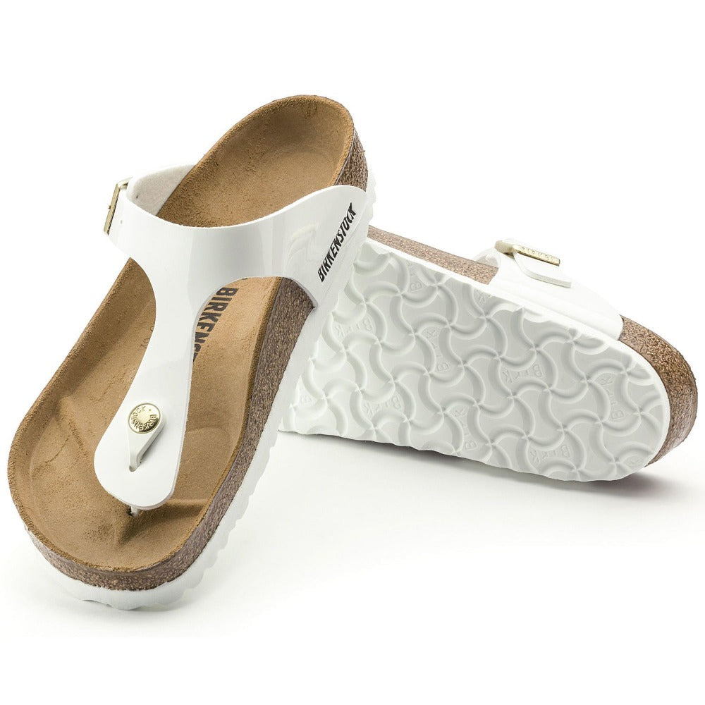 White 2025 thong birkenstocks